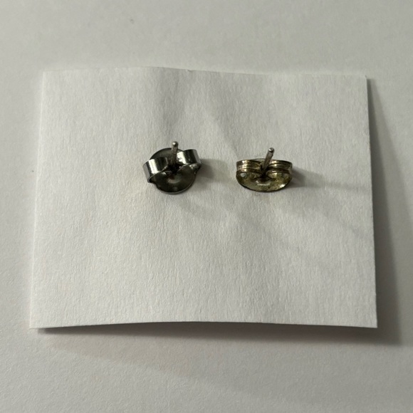 CLAIRE'S Yellow & Silver Breast Cancer Awareness Ribbon Stud Earrings - Picture 2 of 2